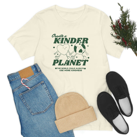 Create a Kinder Planet - Unisex Jersey Short Sleeve Tee