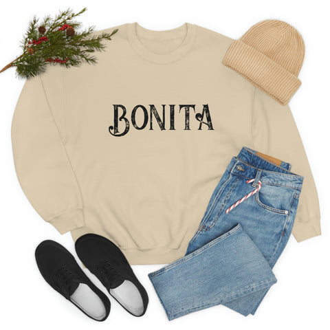 Bonita Black Lettering Crewneck Sweatshirt