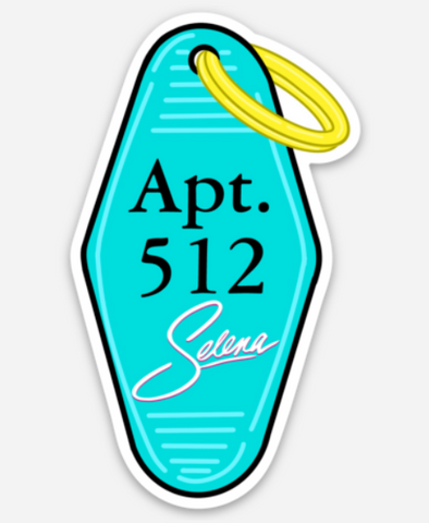 Apt 512 Selena Hotel Keychain Sticker
