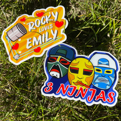 3 Ninjas Stickers! - Masks and Rocky Loves Emily - Three Ninjas