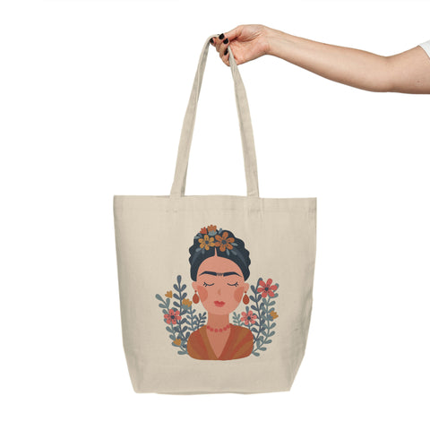 Frida Illustration - Canvas Shopping Tote