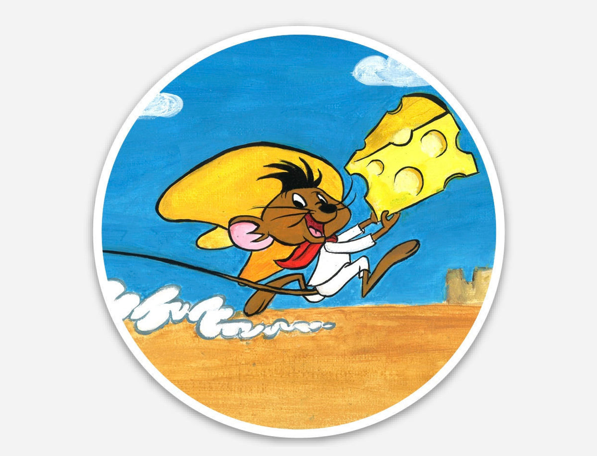 Speedy Gonzales Cartoon Happy Car Bumper Sticker Decal - 3'' or 5